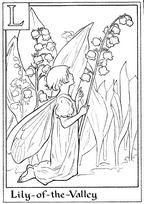 coloriage fee lily of the valley